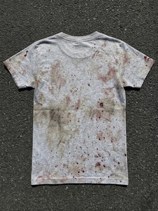 T-shirt Homme en Coton Oversize à Coupe Boxy, Effet Délavé Vintage, Peinture Colorée Éclaboussée, Effet Usé et Déchiré - Product Image 2