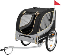 Remorque de vélo multifonctionnelle pour chien de grande taille avec dimensions de 31x28.5x35.5 pouces, capacité de charge de 30 lb pour une utilisation en extérieur