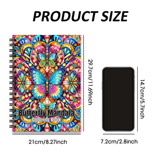 Livre de <span class=keywords><strong>coloriage</strong></span> <span class=keywords><strong>papillon</strong></span> et <span class=keywords><strong>mandala</strong></span> de 24 pages pour adultes et enfants – Anti-stress, animaux, fleurs, dessin au trait, papier, crayon, artisanat, cadeau - Product Image 5