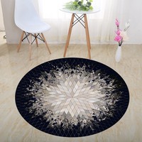 Tapis de salon moderne personnalisé, imprimé abstrait, fabriqué à la machine, en velours cristal, pour la maison