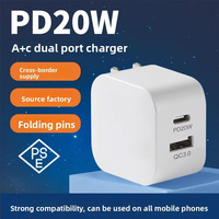Chargeur rapide 30W double port Type-C PD SCP pour téléphone portable, tablette, appareil photo et écouteurs