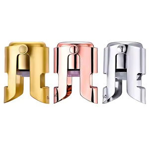Hot Sale Stainless Steel Silver Rose <strong>Gold</strong> Black <strong>Gold</strong> Pink Vacuum Sealed Wine <strong>Bottle</strong> Stopper for Sparkling Champagne <strong>Prosecco</strong> - Product Image 1