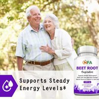 Capsules de racine de betterave de haute qualité 1200 mg avec poudre de racine de betterave, vitamine A, soutien aux performances, énergie, antioxydants