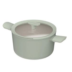 Pentola Antiaderente Balance Verde Salvia con Coperchio 24x14cm - Product Image 1