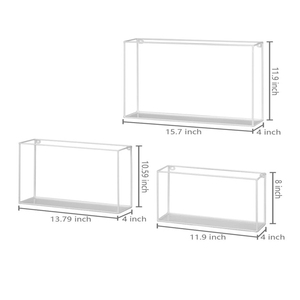 Conjunto de 3 de alambre de <span class=keywords><strong>Metal</strong></span> montado en la pared decorativos cubo colgante estantes <span class=keywords><strong>blanco</strong></span> estante de pared fotos arte <span class=keywords><strong>madera</strong></span> - Product Image 2