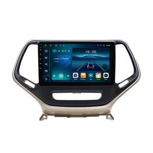 Krando 10.1 ''Android Auto Radio pour Jeep Cherokee 2014 - 2018 Écran multimédia intégré sans fil Carplay Support 360 Caméra