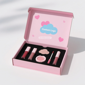 Recyclable Pink Cosmetic <b>Packaging</b> Box Custom Logo UV Coating <b>Printed</b> Mailer Carton Box With Insert for Skincare Products - Product Image 2