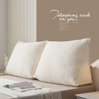 Coussin triangulaire en stock pour dossier de lit, chaise de bureau, canapé, soutien lombaire, tatami, avec housse amovible