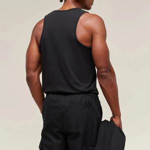 Débardeurs décontractés pour hommes en gros, 100% coton, anti-UV, écologiques, 180g, séchage rapide, performance, broderie machine - Product Image 3