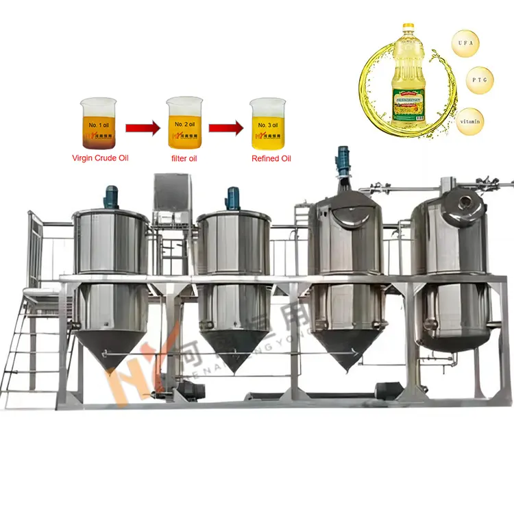 cooking oil making machine with refinery soybean oil refining line oil refinery machine with deodorization function