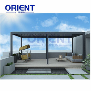 Independiente grande resistente moderno Nuevo diseño de lujo jardín Gazebo motorizado Patio techo al aire libre pérgola de aluminio - Product Image 3
