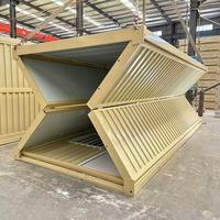 Maison pliante préfabriquée en acier ondulé, à succès, avec structure modulaire, emballage compact, portable, pour hôtel, usage moderne