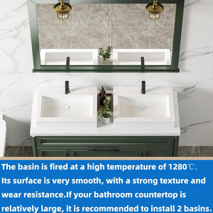 Lavabo da Appoggio Moderno 24 Pollici, Lavandino Rettangolare in Porcellana Bianca 24 X 18.3, Vasca Bassa da Bancone, Garanzia 5 Anni - Product Image 6