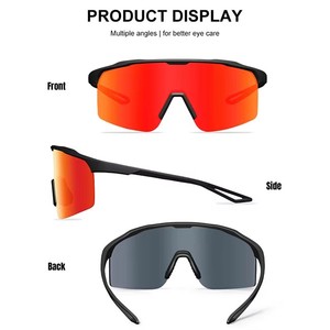 Kacamata Olahraga Logo Kustom Perlindungan UV400 Kacamata Bersepeda Lari Lensa Cermin Kacamata Memancing Kacamata Keselamatan Melindungi Mata - Product Image 5