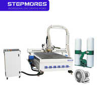 Machine de découpe CNC à couteau oscillant en V 1325, routeur CNC 1300x2500MM avec moteur servo refroidi par eau 4,5 kW