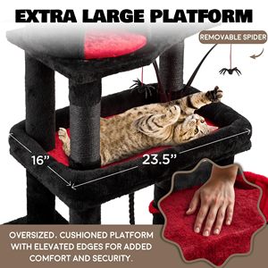 Multi Level Heavy Duty Halloween Gothic <strong>Cat</strong> <strong>Tree</strong> Tower Condo <strong>Large</strong> for Big <strong>Cats</strong> - Product Image 2