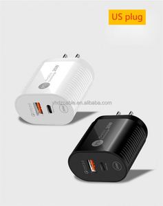 New Hot-selling High Quality Type-C Wall Fast Charger with 2 Ports and ABS/PC <b>Fireproof</b> <b>Material</b> for iPhone 17/15/14 Series - Product Image 1
