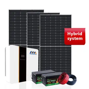 घर के लिए बैटरी विभाजन चरण प्रणाली के साथ गर्म बिक्री सौर ऊर्जा प्रणाली हाइब्रिड सौर प्रणाली के साथ