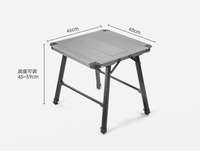 Table IGT pliable en aluminium portable à hauteur réglable pour camping en plein air