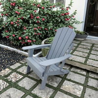 Chaise Adirondack en HDPE pour meubles de patio extérieur de style moderne de jardin pour cour pliante en HDPE