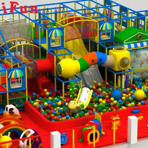 Divertimento Indoor Kids Soft Playground Kids Maze Ninja Course Trampoline Park for Kids Fun Entertainment