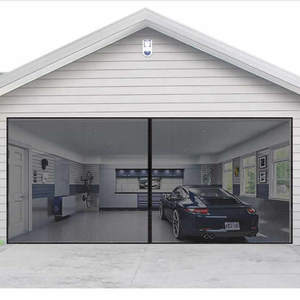 Moustiquaire de <span class=keywords><strong>garage</strong></span> robuste en fibre de verre avec cadre complet et crochet, design moderne, porte magnétique pour terrasse - Product Image 3