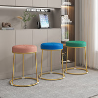 Tabouret de bar empilable en métal moderne de luxe léger, chaise de salle à manger, pouf, petit tabouret de rechange pour la maison et la restauration, sans assemblage