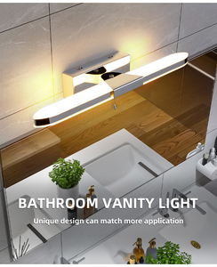 Lámpara de Pared Moderna de Aleación de Aluminio, LED Blanco Cálido 3500K, Regulable, Luz para Espejo de Baño, Montaje Superficial, Base para Bombilla E27 - Product Image 4
