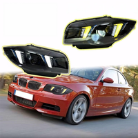 Pièce auto pour BMW Série 1 E87 Phare 2004-2011 Nouveau design style yeux de serpent double couleur jaune blanc DRL LED