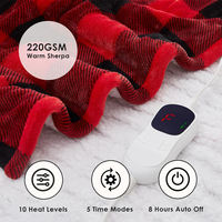 Couverture chauffante électrique en polaire pour lit, couverture thermique chaude pour l'hiver