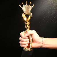 Trophée de champion de vente plaqué or atmosphérique, en résine de couronne de qualité supérieure, personnalisé, créatif, en cristal et en métal, brillant, 2022