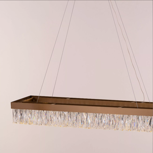 <span class=keywords><strong>Lampadario</strong></span> Vintage per Soggiorno in <span class=keywords><strong>Ferro</strong></span> <span class=keywords><strong>Battuto</strong></span> Rettangolare con Cristalli - Product Image 6