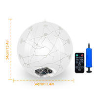 Ballon de plage gonflable en PVC imperméable pour le yoga, le saut à la corde et les jeux de plage lumineux – Lot de balles en plastique lumineuses
