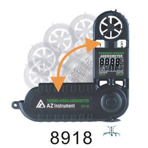 AZ8918 New High Folding Wind Speed Detector Digital Wind Speed <b>Meter</b>/ Fold-down Air <b>Flow</b> <b>Meter</b> - Product Image 4