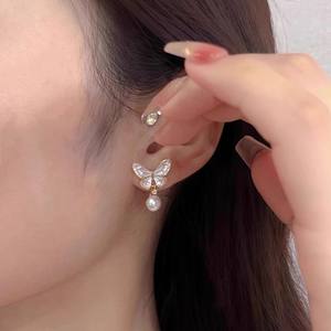 ถาดเปล่าสำหรับทำต่างหูเงินแท้ DIY 22547 สำหรับใส่ลูกปัดขนาด 7-11 มม. เงินแท้ S925 พร้อมอุปกรณ์ตกแต่งรูปผีเสื้อ สำหรับใส่ไข่มุก คอลเลคชั่นไข่มุก - Product Image 2