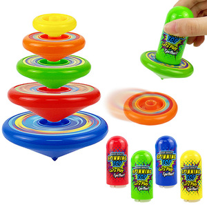 Jouets classiques <span class=keywords><strong>de</strong></span> la nostalgie <span class=keywords><strong>de</strong></span> l'enfance : Gyroscopes colorés arc-en-ciel à empiler, ensembles <span class=keywords><strong>de</strong></span> balles <span class=keywords><strong>de</strong></span> combat rotatives pour enfants - Product Image 1