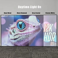 Écran de Projection à Cadre Fixe ALR Black Diamond 2025, Bordure Ultra-Fine de 7MM, Rejet de Lumière Ambiante, 4K 8K 3D HD, pour Projecteur Standard