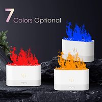 Diffuseur d'arôme d'air portable USB Fire Flame avec 7 flammes colorées Nouvelle huile essentielle améliorée Diffuse 1 an de garantie
