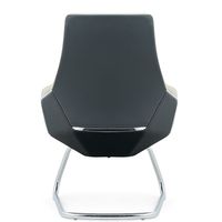 Chaise de conférence au design minimaliste Chaise de bureau ergonomique en cuir avec accoudoir