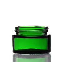 Pot de crème pour les yeux en verre rond noir de 5 ml et 9 ml soins de la peau contenant de crème cosmétique transparente rose pour le visage