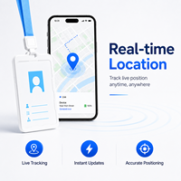 Tarjeta de Identificación Inteligente con Rastreador GPS 2G WiFi GLONASS, Rastreo en Tiempo Real, Botón SOS, Seguridad Personal, Compatible con APP y PC, Batería de Larga Duración