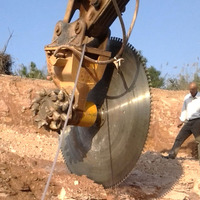 YS-20DS Rock Scie Attachement Démolition Carrière Rock Scie Hydraulique Machine De Découpe Scie Circulaire pour Digger