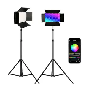 Pro Led 600 Rgb 24W Draagbare Led Video Licht 2700-6500K Rgb Mode App Controle U600 Youtube Studio Video Licht