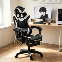 Chaise de Gaming E-Sports - Ergonomique avec Dossier Réglable, Base Étoile à Cinq Branches et Roulettes - Idéale pour la Maison, le Bureau, les Cybercafés - Vente en Gros