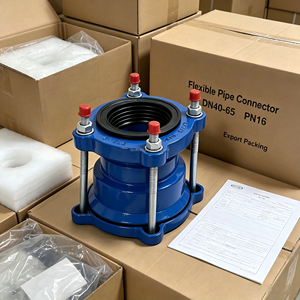 Adaptateur à bride PN10 en fonte ductile GGG50 pour raccord de démontage de conduite, pour pipeline de traitement des eaux usées en PE, PVC et béton - Product Image 5
