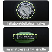 Lit d'air gonflable de luxe portable, matelas de camping double couche en PVC, matelas pliable pour la maison et les invités