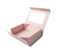 Boîte cadeau rigide magnétique écologique personnalisée, imperméable, avec poignée en ruban et doublure en éponge, boîte pliante de luxe pour l'emballage