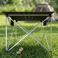 Table d'appoint de Camping Portable Table de plage pliante en aluminium ultralégère avec sac de transport pour la cuisine en plein air pique-nique Camp bateau voyage
