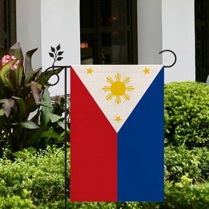 Drapeau des Philippines en lin de haute qualité pour l'extérieur, 12*18 pouces, plus de styles au choix - Product Image 4