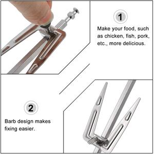 Accessori per <span class=keywords><strong>Forno</strong></span> per Spiedini di Pollo Arrosto, Accessori per Girarrosto, Forchetta per Pollo Grigliato in Acciaio Inox, Utensili per Barbecue - Product Image 4